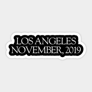 Los Angeles November 2019 Sticker